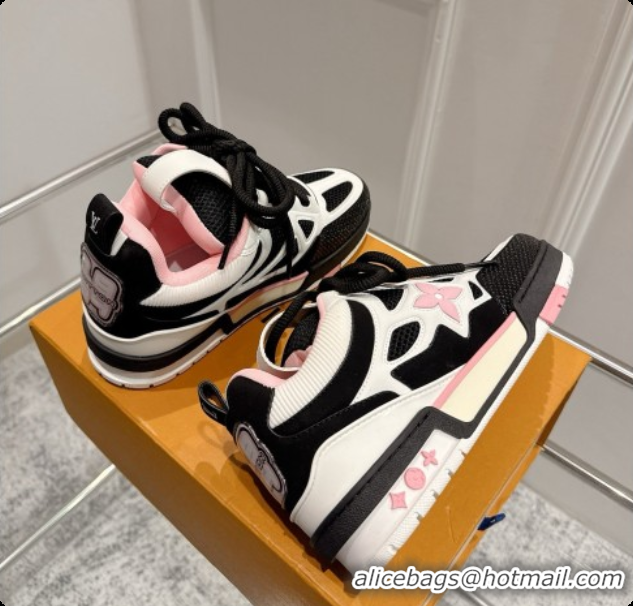 Low Cost Louis Vuitton LV Skate Sneaker in Beige Mix of Materials LV073062 Black/White/Red 2026