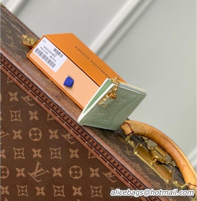 Buy New Cheap Louis Vuitton Romy Card Holder in Cowhide Leather M2A045 Minty Green 2026