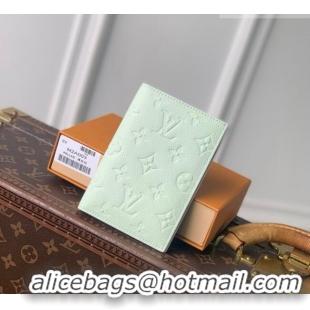 Good Quality Louis Vuitton Passport Cover in Cowhide Leather M2A004 Minty Green 2026