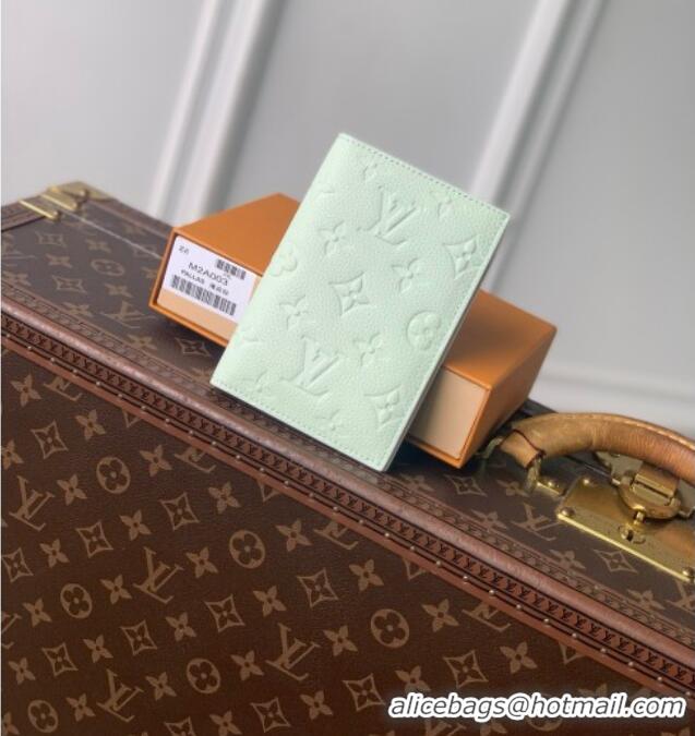 Good Quality Louis Vuitton Passport Cover in Cowhide Leather M2A004 Minty Green 2026