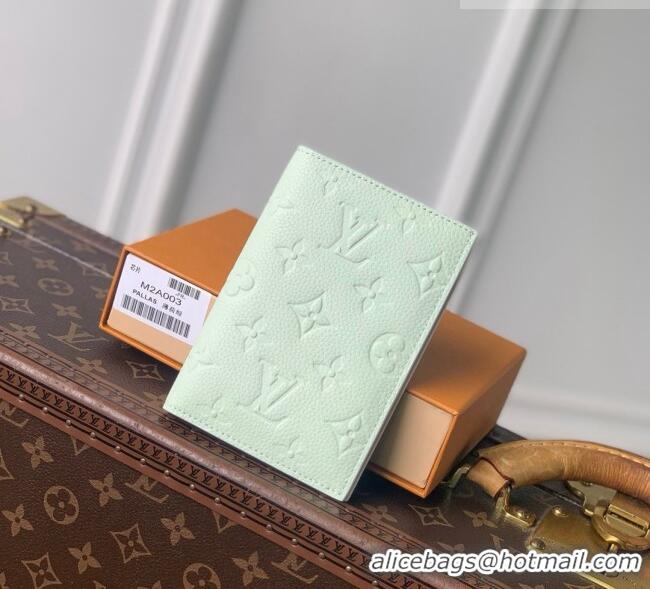 Good Quality Louis Vuitton Passport Cover in Cowhide Leather M2A004 Minty Green 2026