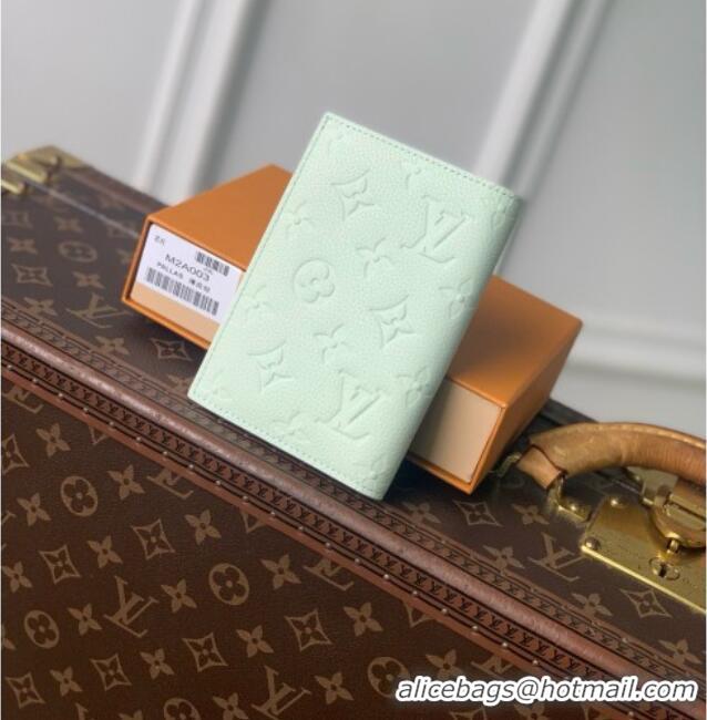 Good Quality Louis Vuitton Passport Cover in Cowhide Leather M2A004 Minty Green 2026