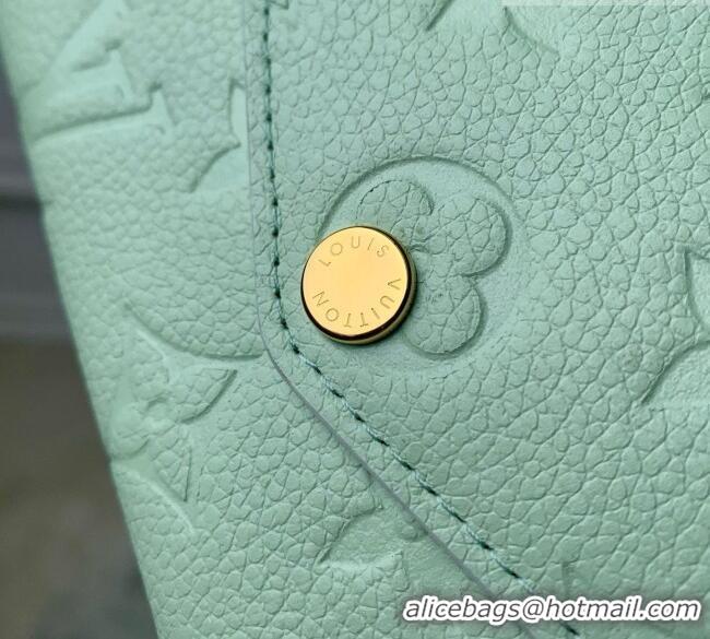 Pretty Style Louis Vuitton Sarah Wallet in Monogram Empreinte Leather M2A359 Minty Green 2026