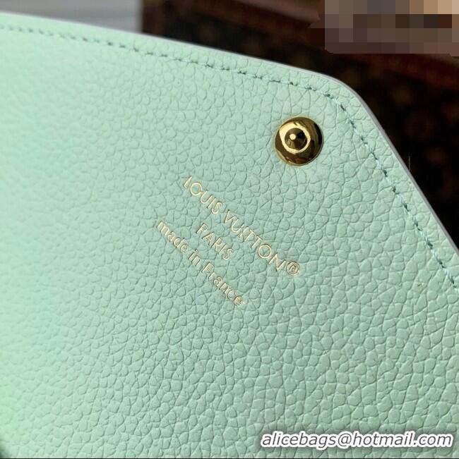 Pretty Style Louis Vuitton Sarah Wallet in Monogram Empreinte Leather M2A359 Minty Green 2026