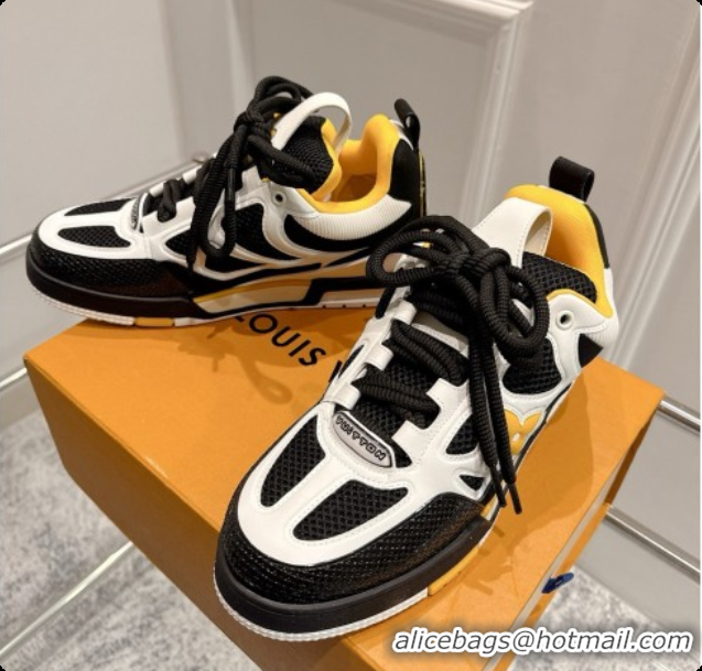 Charming Louis Vuitton LV Skate Sneaker in Beige Mix of Materials LV073063 Black/White/Yellow 2026