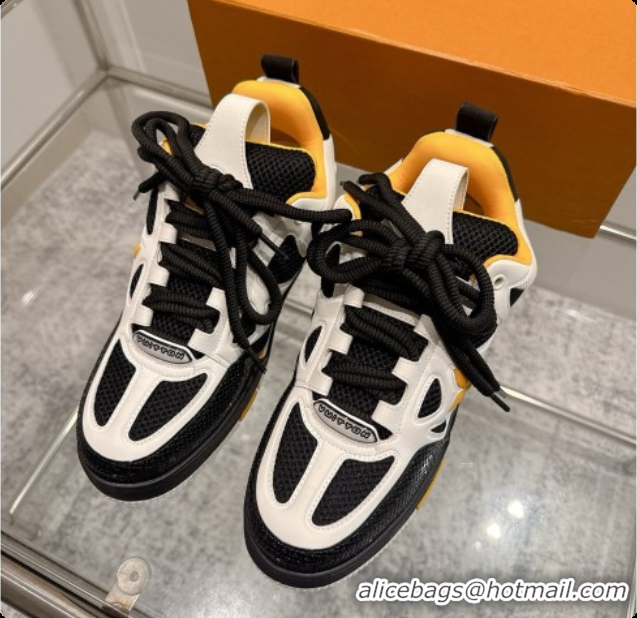 Charming Louis Vuitton LV Skate Sneaker in Beige Mix of Materials LV073063 Black/White/Yellow 2026