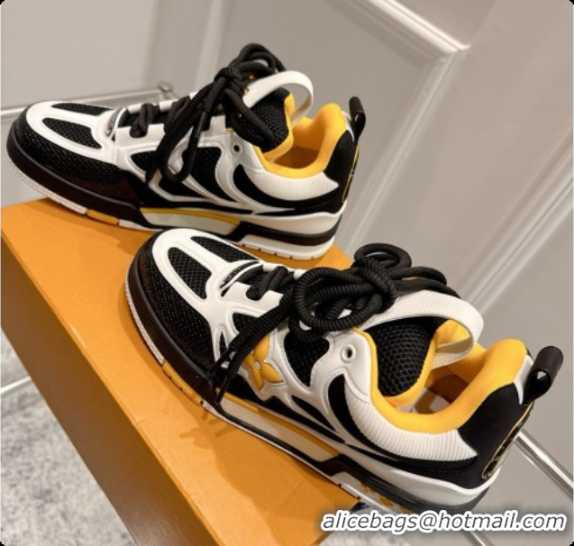 Charming Louis Vuitton LV Skate Sneaker in Beige Mix of Materials LV073063 Black/White/Yellow 2026