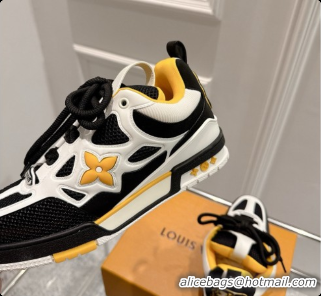 Charming Louis Vuitton LV Skate Sneaker in Beige Mix of Materials LV073063 Black/White/Yellow 2026
