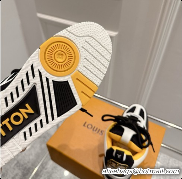 Charming Louis Vuitton LV Skate Sneaker in Beige Mix of Materials LV073063 Black/White/Yellow 2026