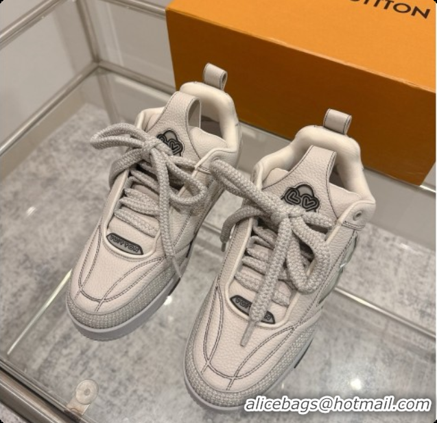 Luxurious Louis Vuitton LV Skate Sneaker in Beige Mix of Materials LV073064 Grey 2026