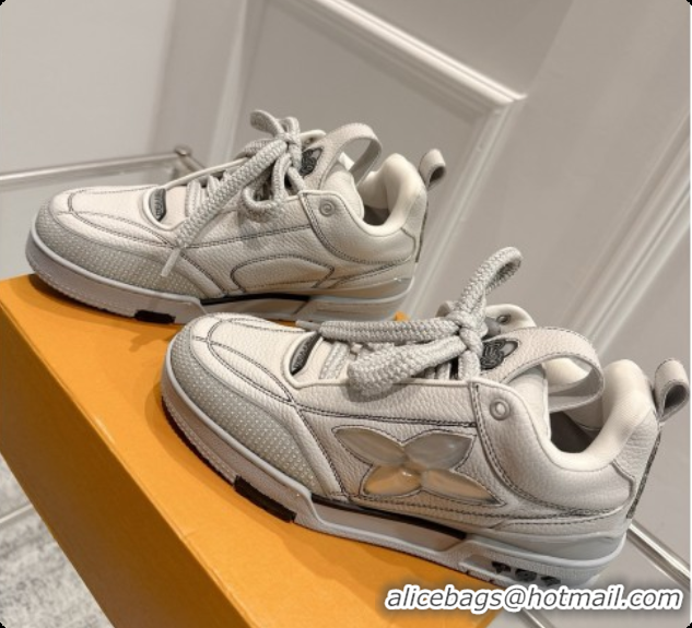 Luxurious Louis Vuitton LV Skate Sneaker in Beige Mix of Materials LV073064 Grey 2026