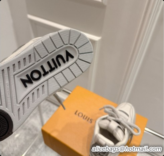 Luxurious Louis Vuitton LV Skate Sneaker in Beige Mix of Materials LV073064 Grey 2026