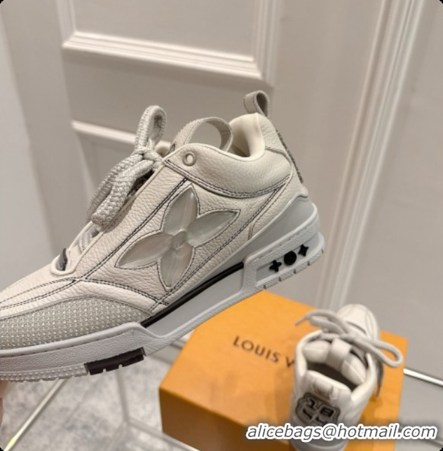Luxurious Louis Vuitton LV Skate Sneaker in Beige Mix of Materials LV073064 Grey 2026