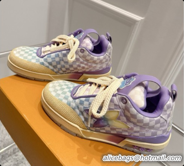Good Product Louis Vuitton LV Skate Sneaker in Beige Mix of Materials LV073068 Purple 2026