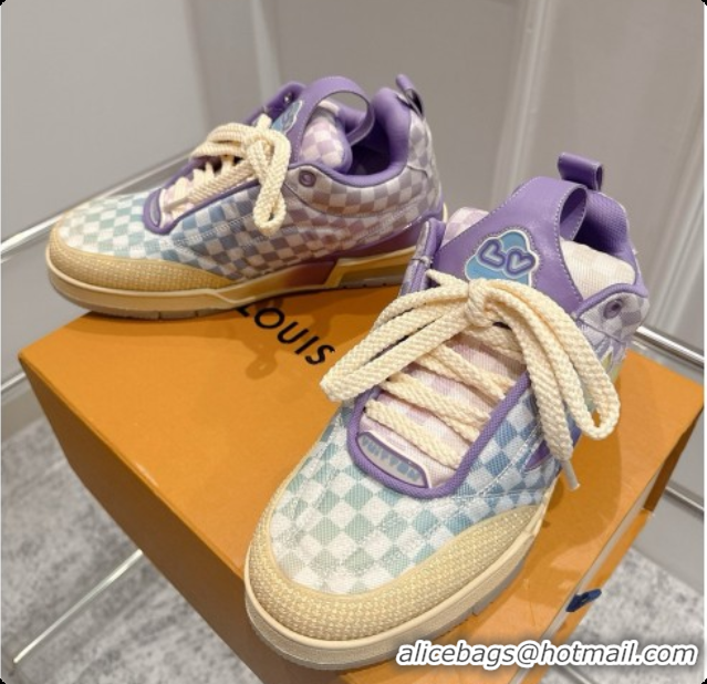 Good Product Louis Vuitton LV Skate Sneaker in Beige Mix of Materials LV073068 Purple 2026