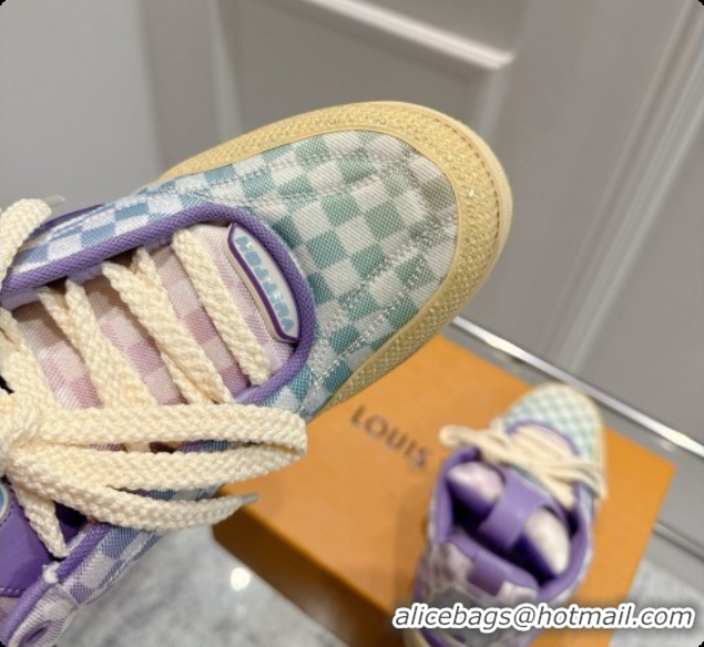 Good Product Louis Vuitton LV Skate Sneaker in Beige Mix of Materials LV073068 Purple 2026