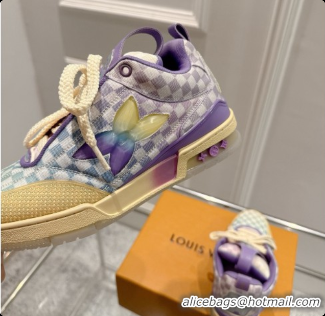 Good Product Louis Vuitton LV Skate Sneaker in Beige Mix of Materials LV073068 Purple 2026