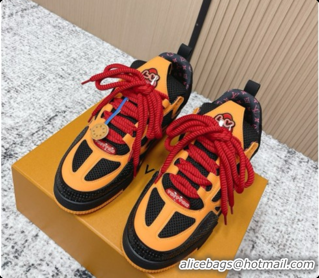Hot Style Louis Vuitton LV Skate Sneaker in Beige Mix of Materials LV073069 Black/Orange 2026
