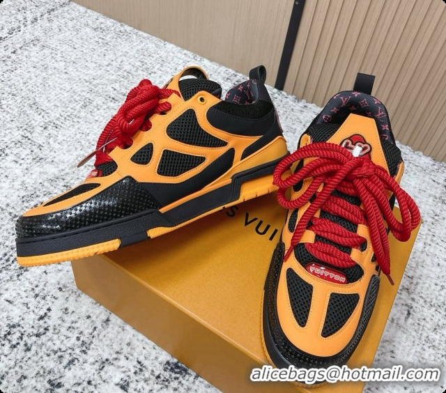 Hot Style Louis Vuitton LV Skate Sneaker in Beige Mix of Materials LV073069 Black/Orange 2026