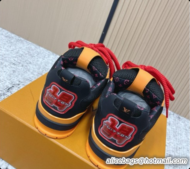 Hot Style Louis Vuitton LV Skate Sneaker in Beige Mix of Materials LV073069 Black/Orange 2026