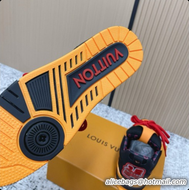 Hot Style Louis Vuitton LV Skate Sneaker in Beige Mix of Materials LV073069 Black/Orange 2026