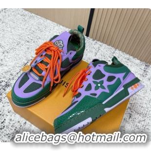 Top Grade Louis Vuitton LV Skate Sneaker in Beige Mix of Materials LV073070 Green/Purple 2026 