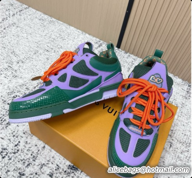 Top Grade Louis Vuitton LV Skate Sneaker in Beige Mix of Materials LV073070 Green/Purple 2026 