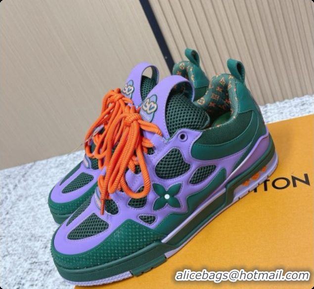 Top Grade Louis Vuitton LV Skate Sneaker in Beige Mix of Materials LV073070 Green/Purple 2026 