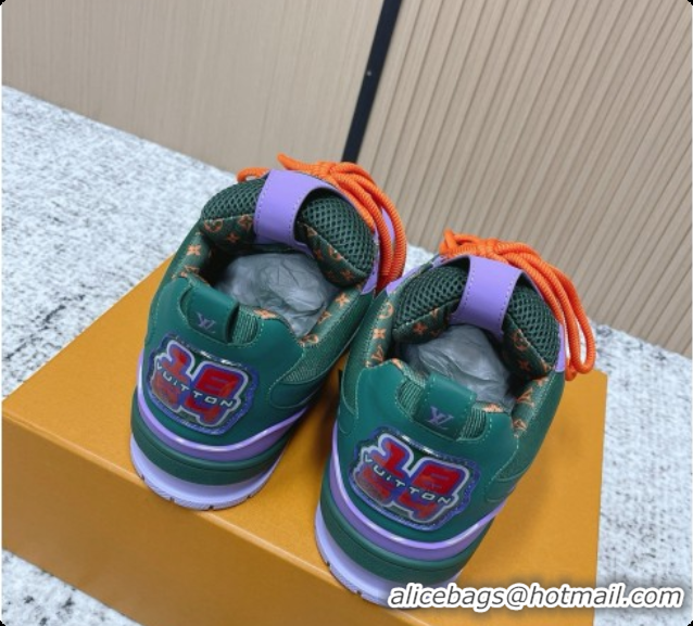 Top Grade Louis Vuitton LV Skate Sneaker in Beige Mix of Materials LV073070 Green/Purple 2026 