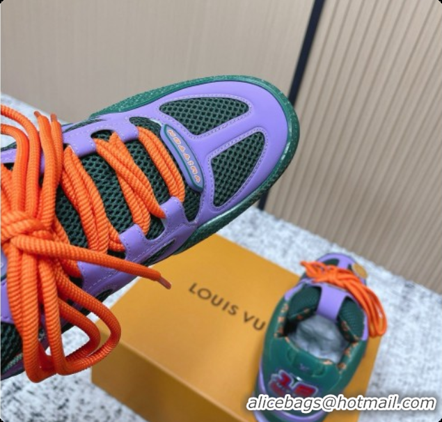 Top Grade Louis Vuitton LV Skate Sneaker in Beige Mix of Materials LV073070 Green/Purple 2026 
