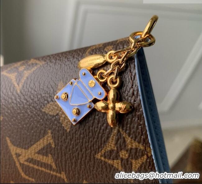 Famous Brand Louis Vuitton LV Charms Pocket Wallet in Monogram Canvas M29790 Blue 2026