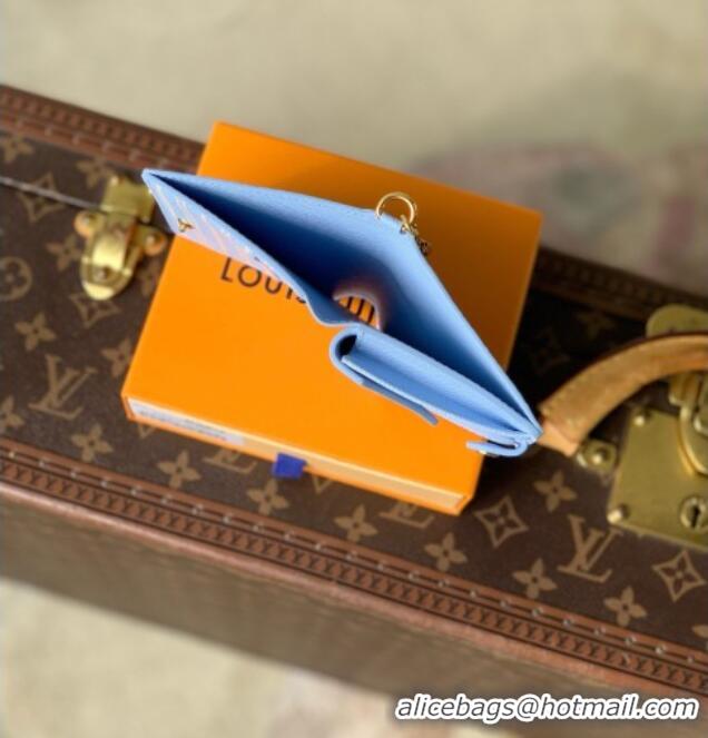 Famous Brand Louis Vuitton LV Charms Pocket Wallet in Monogram Canvas M29790 Blue 2026