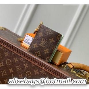 Inexpensive Louis Vuitton LV Charms Pocket Wallet in Monogram Canvas M29792 Minty Green 2026