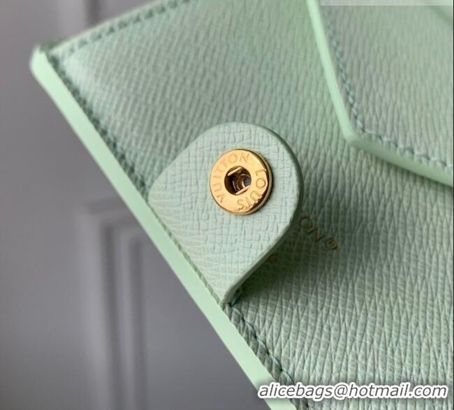 Inexpensive Louis Vuitton LV Charms Pocket Wallet in Monogram Canvas M29792 Minty Green 2026