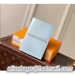 Pretty Style Louis Vuitton Passport Cover in Frost Blue Cowhide Leather M2A444 2026