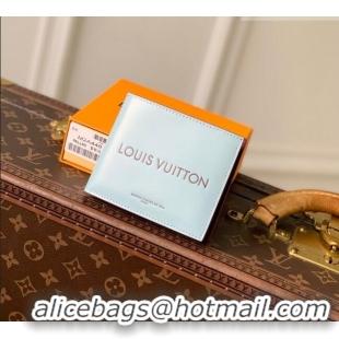 Buy Discount Louis Vuitton Portefeuille Marco Wallet in Blue Calfskin Leather M2A448 2026