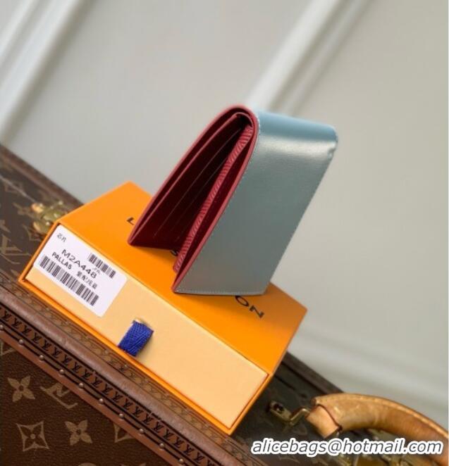 Buy Discount Louis Vuitton Portefeuille Marco Wallet in Blue Calfskin Leather M2A448 2026