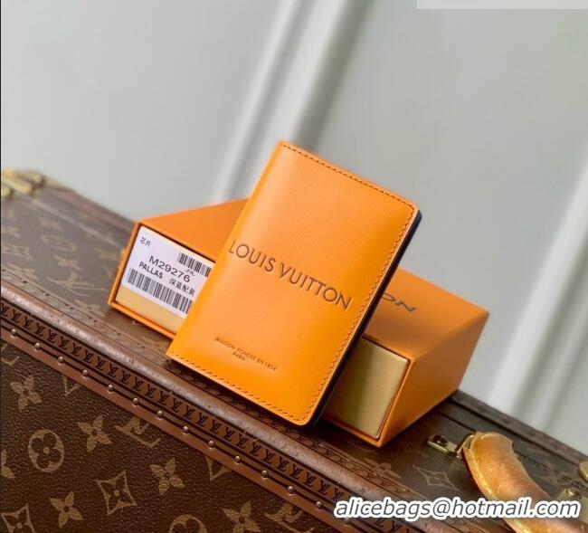 Top Grade Louis Vuitton Pocket Organizer in Orange Calfskin Leather M29276 2026