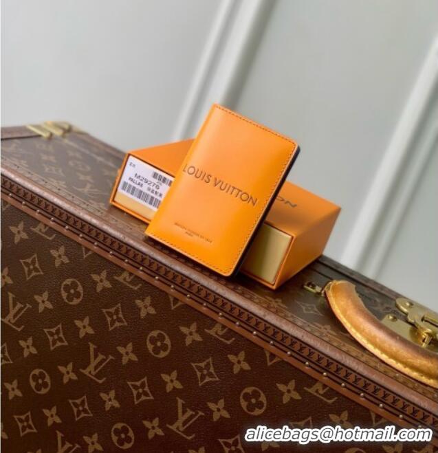 Top Grade Louis Vuitton Pocket Organizer in Orange Calfskin Leather M29276 2026