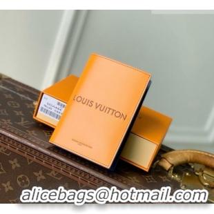 Grade Design Louis Vuitton Passport Cover in Orange Cowhide Leather M29276 2026