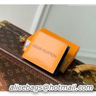 Stylish Discount Louis Vuitton Portefeuille Marco Wallet in Orange Calfskin Leather M2A448 2026