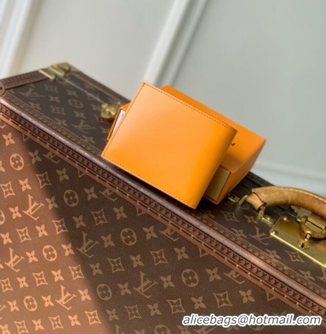 Stylish Discount Louis Vuitton Portefeuille Marco Wallet in Orange Calfskin Leather M2A448 2026