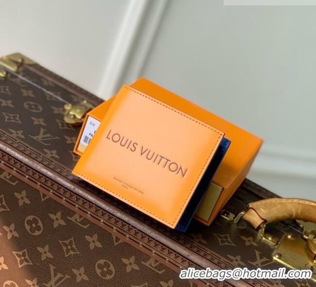 Stylish Discount Louis Vuitton Portefeuille Marco Wallet in Orange Calfskin Leather M2A448 2026