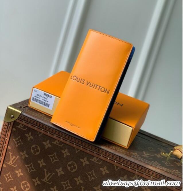 Top Grade Louis Vuitton LV Brazza Wallet in Orange Calfskin Leather M2A555 2026