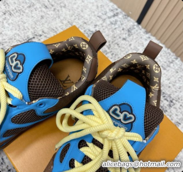 Unique Style Louis Vuitton LV Skate Sneaker in Beige Mix of Materials LV073071 Blue 2026