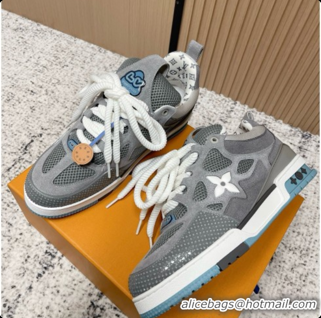 Buy Luxury Louis Vuitton LV Skate Sneaker in Beige Mix of Materials LV073072 Grey 2026