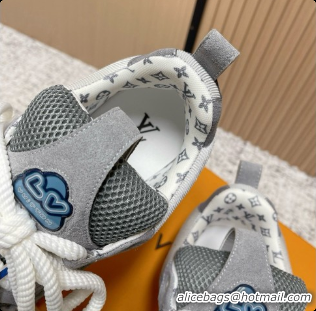 Buy Luxury Louis Vuitton LV Skate Sneaker in Beige Mix of Materials LV073072 Grey 2026