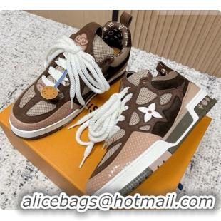Top Grade Louis Vuitton LV Skate Sneaker in Beige Mix of Materials LV073074 Brown 2026