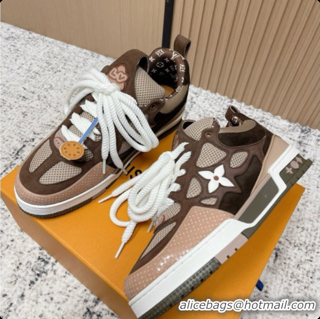 Top Grade Louis Vuitton LV Skate Sneaker in Beige Mix of Materials LV073074 Brown 2026