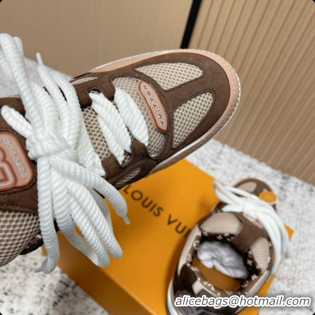 Top Grade Louis Vuitton LV Skate Sneaker in Beige Mix of Materials LV073074 Brown 2026